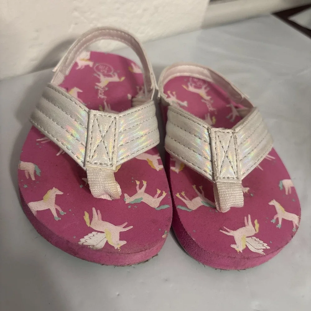 Toddler Girls Flip Flops Size‎ M 7/8